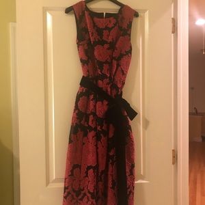 Escada Black Floral Lace Dress